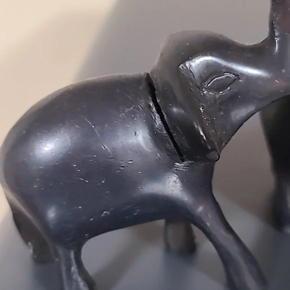 Elephant Metal Card Holders Photo Display Figure Business Card Dining Animal Set - Picture 3 of 4